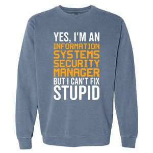 I Can't Fix Stupid Gift Information Systems Security Ager Gift Garment-Dyed Sweatshirt