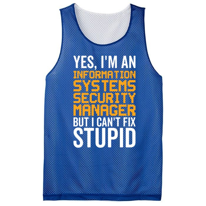 I Can't Fix Stupid Gift Information Systems Security Ager Gift Mesh Reversible Basketball Jersey Tank