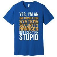 I Can't Fix Stupid Gift Information Systems Security Ager Gift Premium T-Shirt