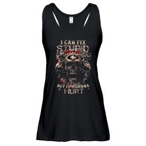 I Can Fix Stupid But ItS Gonna Hurt Cool Skull Ladies Essential Flowy Tank