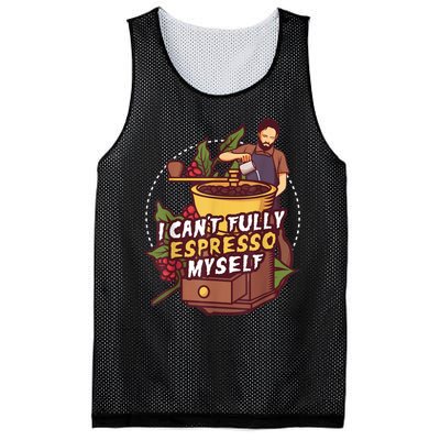 I Can’t Fully Espresso Myself Coffee Mesh Reversible Basketball Jersey Tank