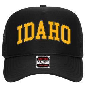 Idaho Classic Font State High Crown Mesh Back Trucker Hat