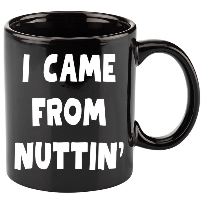 I Came From Nuttin Funny Adult Humor Conceived 11oz C Handle Ceramic Mug