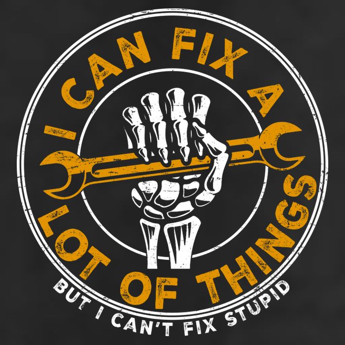 I Can Fix A Lot Of Things But I Can't Fix Stupid 7 Panel Mesh Trucker Snapback Hat