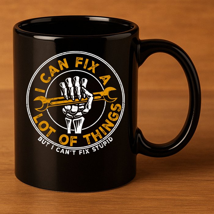 I Can Fix A Lot Of Things But I Can't Fix Stupid 11oz C Handle Ceramic Mug