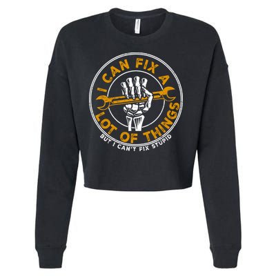 I Can Fix A Lot Of Things But I Can't Fix Stupid Cropped Pullover Crew