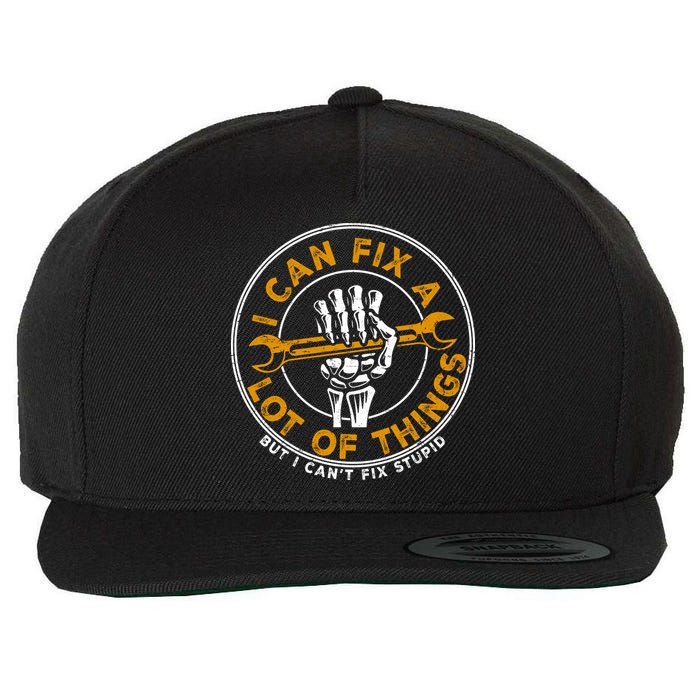 I Can Fix A Lot Of Things But I Can't Fix Stupid Wool Snapback Cap