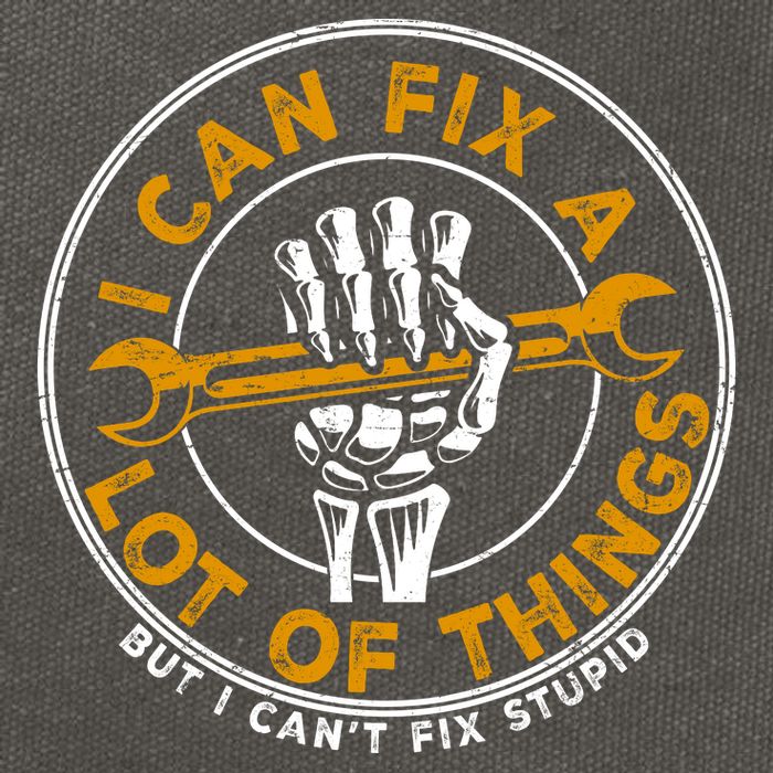 I Can Fix A Lot Of Things But I Can't Fix Stupid Cotton Canvas Backpack