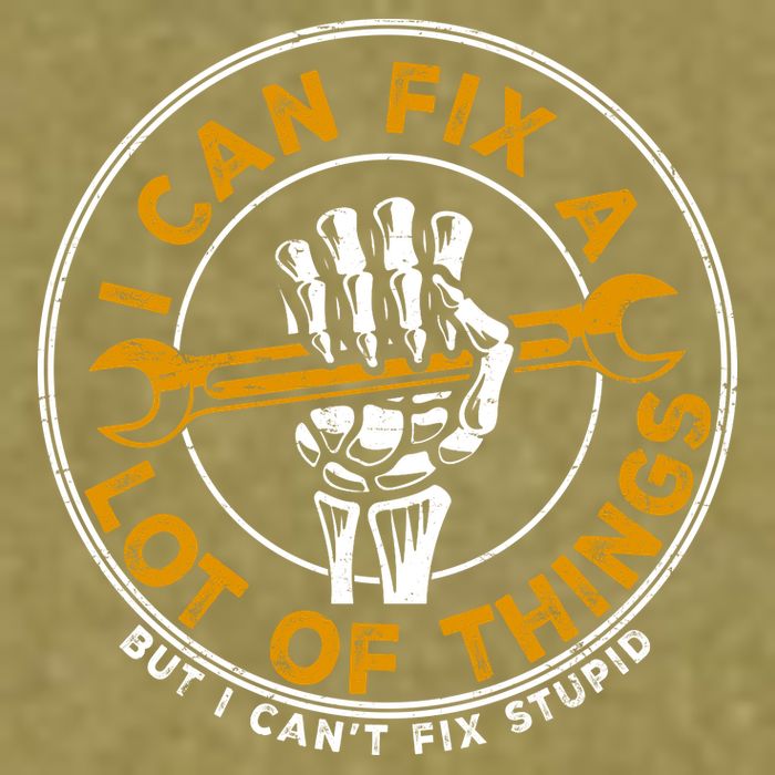 I Can Fix A Lot Of Things But I Can't Fix Stupid Garment-Dyed Women's Muscle Tee