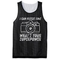 I Can Freeze Time Superpower Photographer Camera Photography Mesh Reversible Basketball Jersey Tank