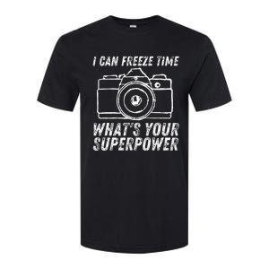 I Can Freeze Time Superpower Photographer Camera Photography Softstyle CVC T-Shirt