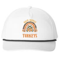 I Care For The Cutest Turkeys Thanksgiving NICU Nurse Snapback Five-Panel Rope Hat