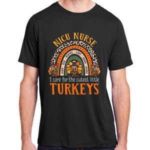 I Care For The Cutest Turkeys Thanksgiving NICU Nurse Adult ChromaSoft Performance T-Shirt