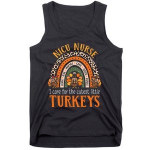 I Care For The Cutest Turkeys Thanksgiving NICU Nurse Tank Top