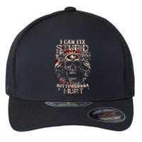 I Can Fix Stupid But Its Gonna Hurt Cool Skull Flexfit Unipanel Trucker Cap