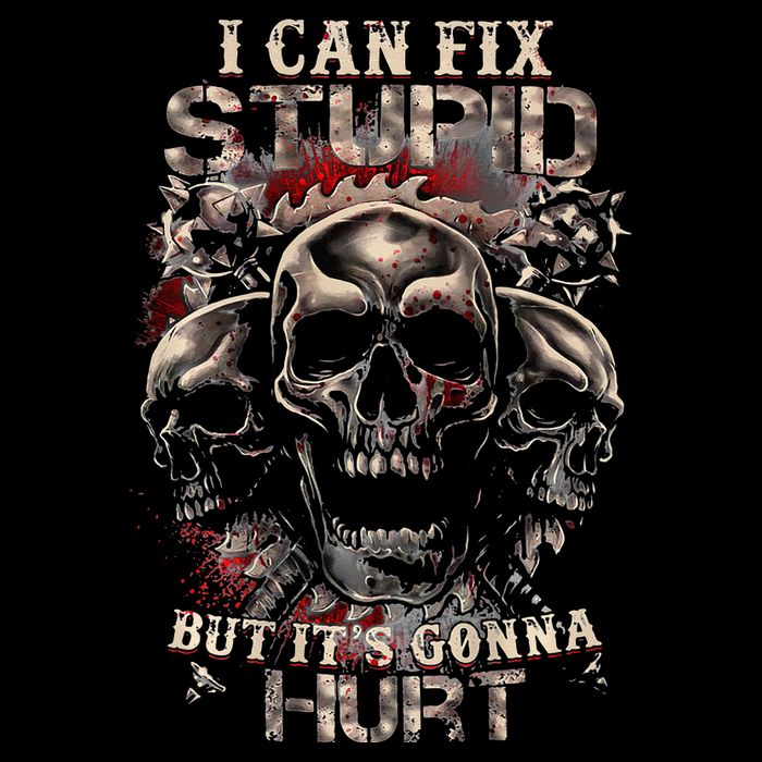 I Can Fix Stupid But Its Gonna Hurt Cool Skull Sustainable Bucket Hat
