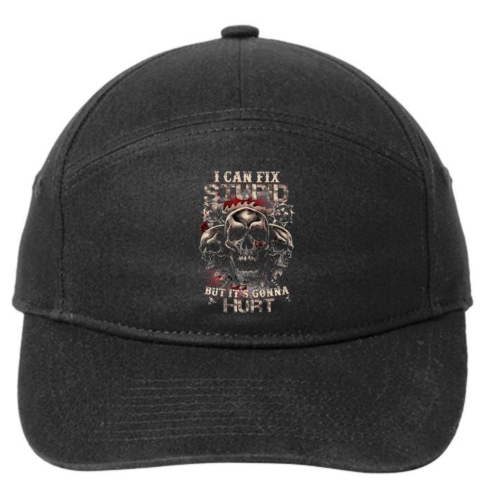 I Can Fix Stupid But Its Gonna Hurt Cool Skull 7-Panel Snapback Hat