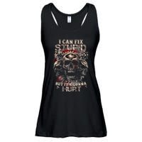 I Can Fix Stupid But Its Gonna Hurt Cool Skull Ladies Essential Flowy Tank
