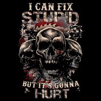 I Can Fix Stupid But Its Gonna Hurt Cool Skull Flatbill Hat