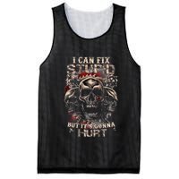 I Can Fix Stupid But Its Gonna Hurt Cool Skull Mesh Reversible Basketball Jersey Tank
