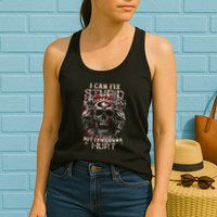 I Can Fix Stupid But Its Gonna Hurt Cool Skull Womens Tank Top