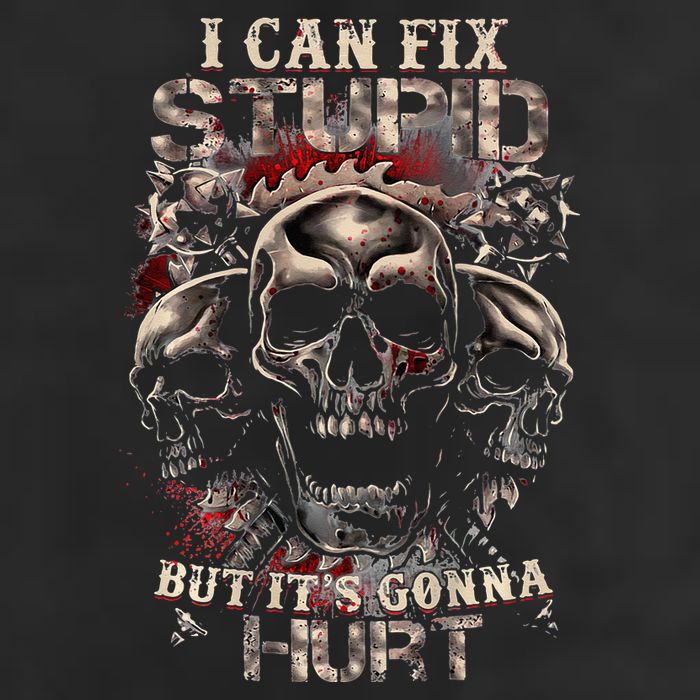 I Can Fix Stupid But Its Gonna Hurt Cool Skull Trucker Hat