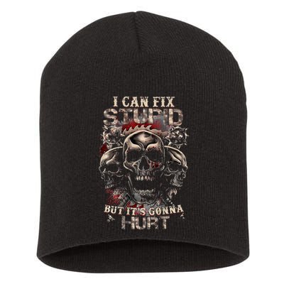 I Can Fix Stupid But Its Gonna Hurt Cool Skull Short Acrylic Beanie