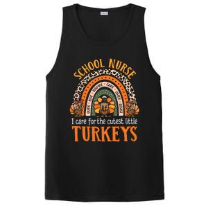 I Care For The Cutest Turkeys Cute Thanksgiving School Nurse PosiCharge Competitor Tank