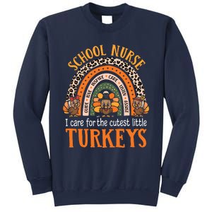 I Care For The Cutest Turkeys Cute Thanksgiving School Nurse Sweatshirt