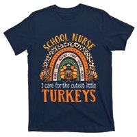 I Care For The Cutest Turkeys Cute Thanksgiving School Nurse T-Shirt