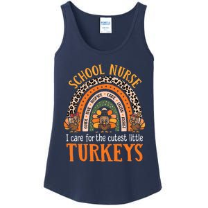 I Care For The Cutest Turkeys Cute Thanksgiving School Nurse Ladies Essential Tank