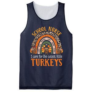 I Care For The Cutest Turkeys Cute Thanksgiving School Nurse Mesh Reversible Basketball Jersey Tank