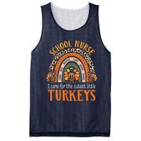 I Care For The Cutest Turkeys Cute Thanksgiving School Nurse Mesh Reversible Basketball Jersey Tank