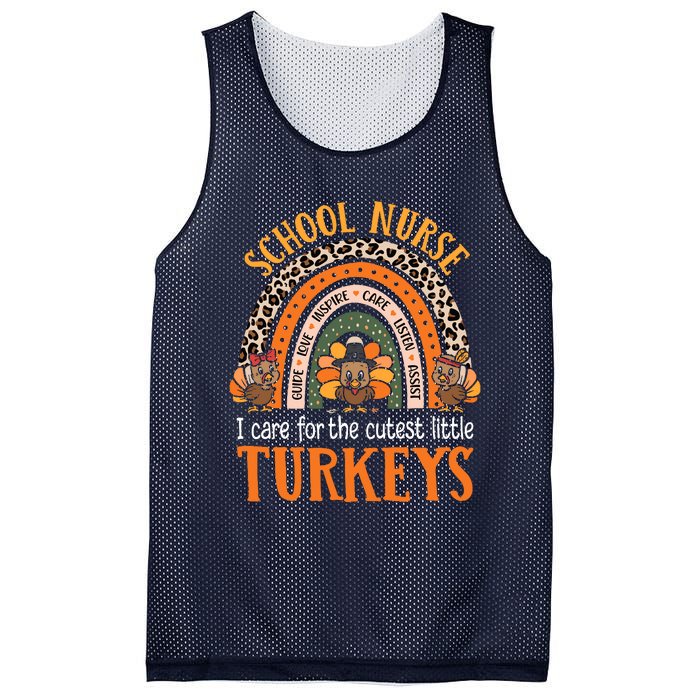 I Care For The Cutest Turkeys Cute Thanksgiving School Nurse Mesh Reversible Basketball Jersey Tank