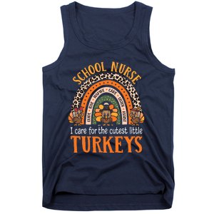 I Care For The Cutest Turkeys Cute Thanksgiving School Nurse Tank Top