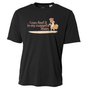 I Can Feel It In My Nuggets Man Surfing Chicken Cooling Performance Crew T-Shirt