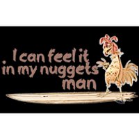 I Can Feel It In My Nuggets Man Surfing Chicken Bumper Sticker