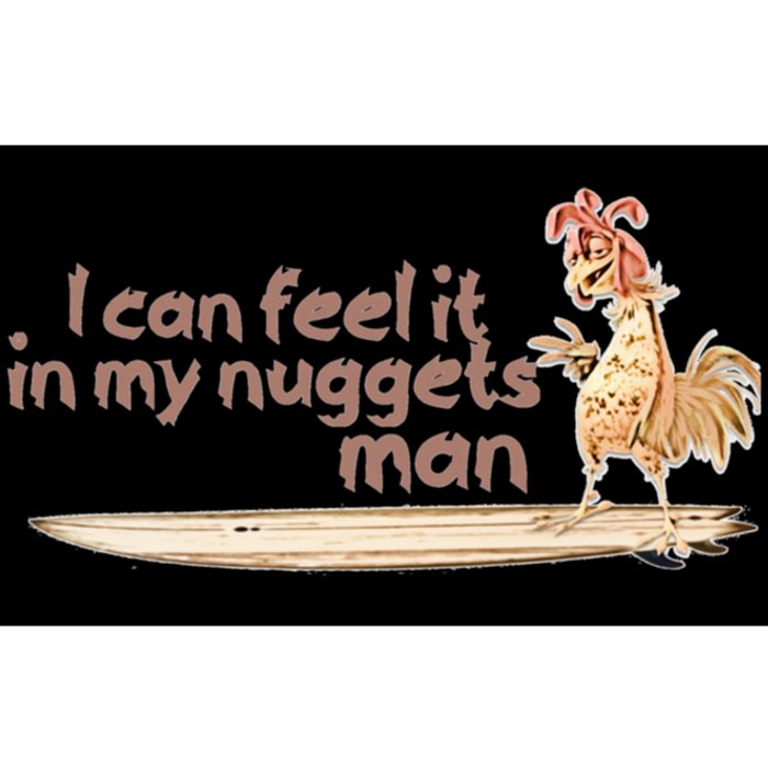 I Can Feel It In My Nuggets Man Surfing Chicken Bumper Sticker