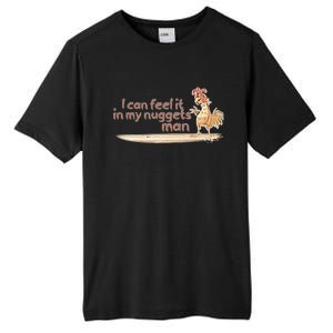 I Can Feel It In My Nuggets Man Surfing Chicken Tall Fusion ChromaSoft Performance T-Shirt