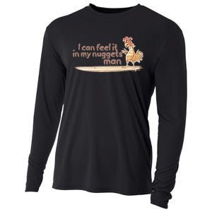 I Can Feel It In My Nuggets Man Surfing Chicken Cooling Performance Long Sleeve Crew