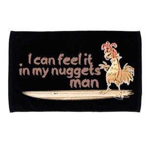 I Can Feel It In My Nuggets Man Surfing Chicken Microfiber Hand Towel