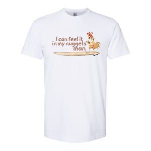 I Can Feel It In My Nuggets Man Surfing Chicken Softstyle CVC T-Shirt