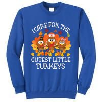 I Care For The Cutest Little Turkeys Thanksgiving Fall NICU Sweatshirt