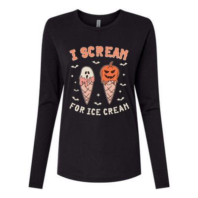 I Cream For Ice Cream Funny Trick Or Treat Halloween Womens Cotton Relaxed Long Sleeve T-Shirt