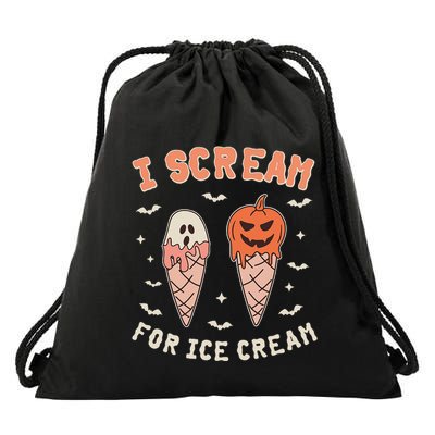 I Cream For Ice Cream Funny Trick Or Treat Halloween Drawstring Bag