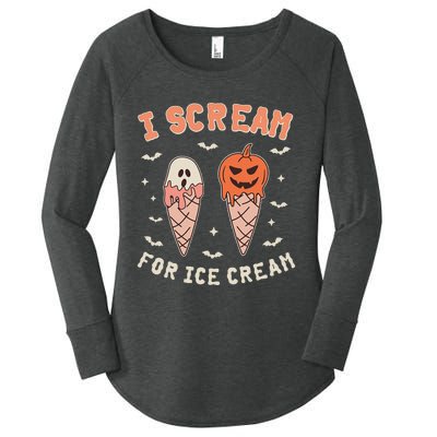 I Cream For Ice Cream Funny Trick Or Treat Halloween Women's Perfect Tri Tunic Long Sleeve Shirt