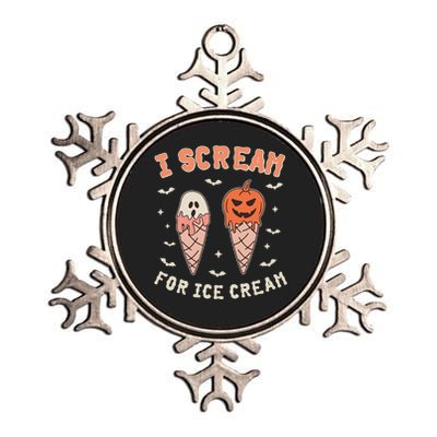 I Cream For Ice Cream Funny Trick Or Treat Halloween Metallic Star Ornament