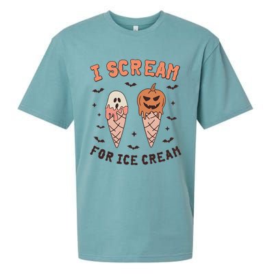 I Cream For Ice Cream Funny Trick Or Treat Halloween Party Sueded Cloud Jersey T-Shirt