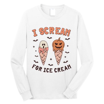 I Cream For Ice Cream Funny Trick Or Treat Halloween Party Long Sleeve Shirt