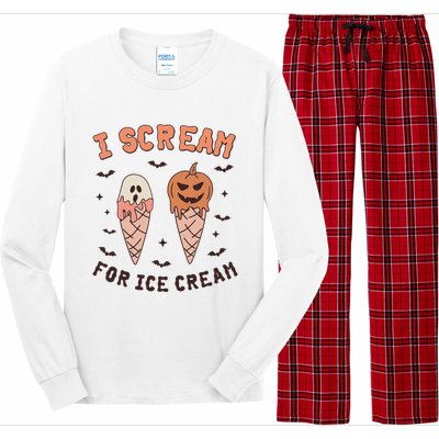 I Cream For Ice Cream Funny Trick Or Treat Halloween Party Long Sleeve Pajama Set